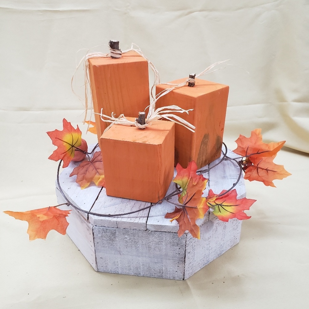 Wooden pumpkins